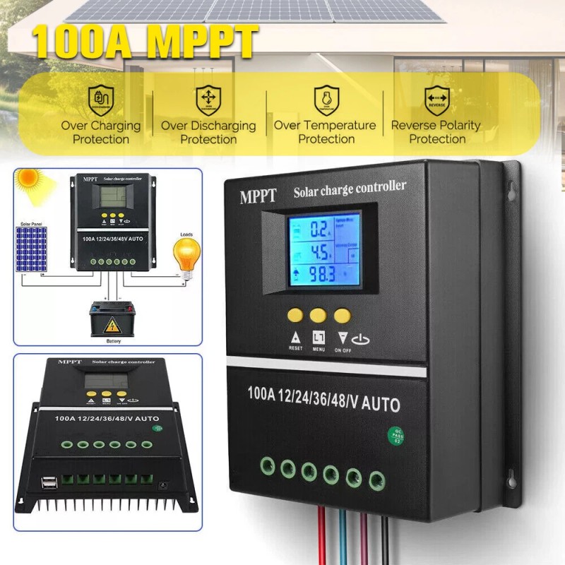 KEPEAK 60A/100A 12V/24V/36V/48 - 100A 12V/24V/36V/48V MPPT Charge Controller