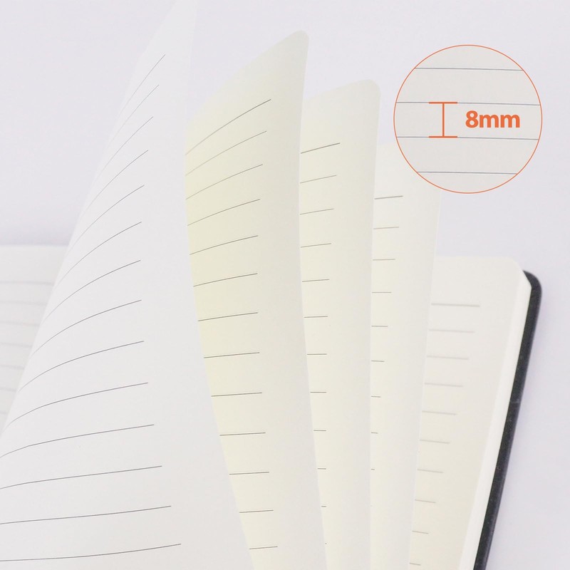 Notebook A5, Pack of 3 Black Hardcover Journal Notebooks, Lined