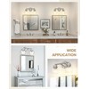 Emak 2-Light Vanity Lights, Brushed Nickel Bathroom Lights Over Mirror