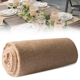 Natural Sack Linen, 1 m x 1.6 m Jute Fabric Sold by the Metre, Jute Table Runner Cut, Robust Jute Fabric for Sewing, Jute Table Runner, Jute Ribbon, 100% Jute Burlap Made of Natural Fibre, for Home