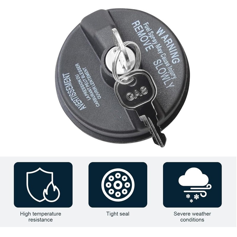 Roczential 1 Pack Car Fuel Tank Cap with Lock and