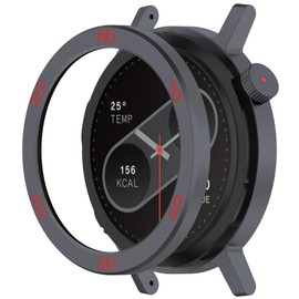 [RuenTech] Compatible CMF Watch Pro 2 Watch Bezel, Metal Bezel, Watch Bezel Case + Tempered Glass Watch Parts Bezel Case, Bezel Ring Case, Replacement Bezel for CMF Watch Pro 2, Smart Watch Parts,