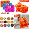 Molde de silicona para hornear rosquillas de 6 cavidades (paquete