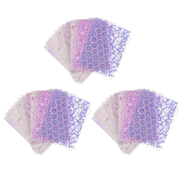 uxcell 45 Sheets Textured Scrapbook Paper, Mixed Special Paper Mesh