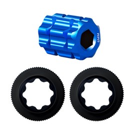 2 Pcs M20 Bicycle Crank Adjusting Cover Caps with 1pcs Crank Cap Tool Compatible with Deore/XT/SLX/XTR105/UT/DA