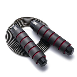 Jump Rope, Adjustable Jump Ropes,Skipping Rope Tangle-Free Rapid Speed with Ball Bearings for Women Men Kids,Exercise & Slim Body Jumprope at Home School Gym - Color: Red