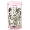hizgo Clear Pink Piggy Bank for Adults and Kids, Unopenable