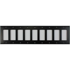 Stamped Steel Black 9 Gang GFI/Rocker Switch Plate 9 GANG