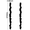 Chandelier Fabric Cord Cover,2 Pack Black Chandelier Chain Cover,70.8 Inches