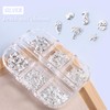 Furtherpretty 3D Beach Nail Charms Set, Alloy Gold Silver Seashell