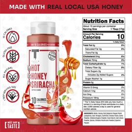 Taste Flavor Co. Hot Honey Sriracha - All Natural Gluten Free Sauce with Real Honey - Made in the USA - Count: 3-Pack