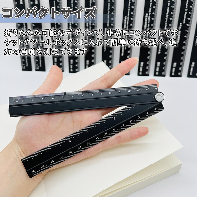 MAEXUS Folding Ruler Aluminum Alloy Ruler 30cm Folding Aluminum Ruler