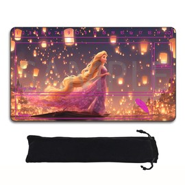 Lorcana - Alfombrilla de juego compatible con TCG de 24 x 14 pulgadas, goma antideslizante con alfombrilla de juego de zonas y bolsa de almacenamiento gratuita (DIS23)