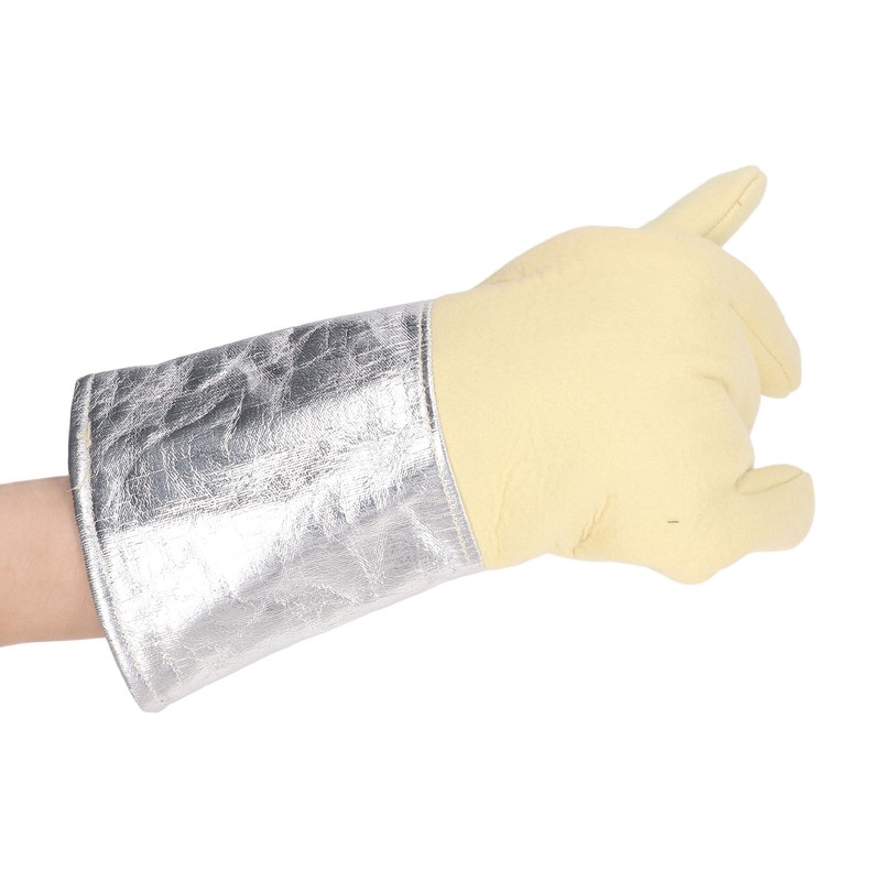 1 Pair Aluminum Foil Gloves High Temp Resistance Heat Insulation