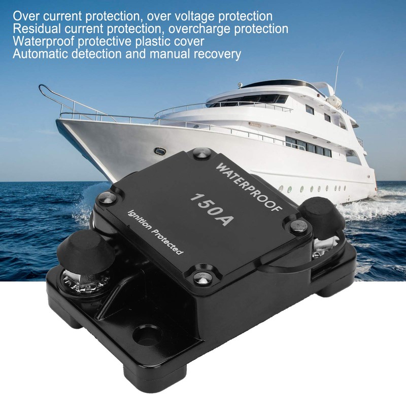 HT-608 Circuit Breaker Waterproof Automatic Switch Auto Reset Holder Inverter