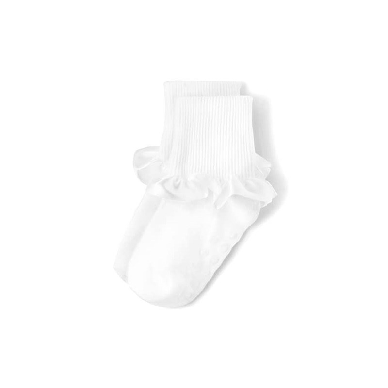 Gymboree,Girls,And Turn Cuff Socks,10-12,White Fringe
