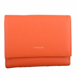Valita Womens Compact Leather PU Grain RFID Protected Purse - Orange