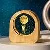 LED Galaxy Crystal Ball with Wooden Base for Home Decor