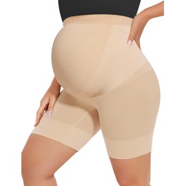 abkylie Maternity Shapewear for Dresses Plus Size Maternity Shapewear Maternity Clothes Maternity Dress for Baby Shower Maternity Panties Pregnancy Shapewear Maternity Shorts (Nude XL)
