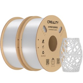 Creality Hyper PETG Filament Bundle 1.75mm 2KG for K1 Max/Ender 3 V3 SE/KE, 3D Printer Filament PLA Designed for High Speed 30-600mm/s, Dimensional Accuracy +/- 0.03 mm (Transparent 2-Pack)