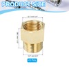 PATIKIL 2 Pack Brass Pipe Fitting Hex Bushing, 1/2" NPT