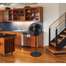 Lasko Adjustable Performance Pedestal Fan, 16", 16 Inch, Black 2527