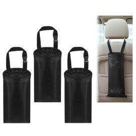 BOFYTR 3 Pack Car Bins for Back of Car, Set of 3 Car Bins, Car Rubbish Bin for Front of Cars Trash Can, 38 * 18 Car Bin Bags for Vehicle Organisation