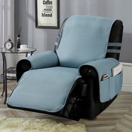 STONECREST Recliner Chair Cover, True Cooling Recliner Slipcover, Stay in Place (Ocean, Recliner 23" Regular)