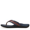 Vionic Men's Tide II Flip-Flop, Navy/Brown, 11