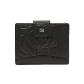 Giudi Women's Leather Medium Large Genuine Leather Purse (13 x 10 x 2.5), black, Modern