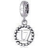 5,10,15,16,17,18,20,21,25,30,35,40,42,49,50,55,60,65,70 dijes de números para pulsera europea, abalorio de plata