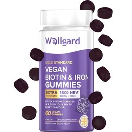 Biotin Hair Growth, Vegan Biotin Gummies Wellgard – Hair Vitamins, Biotin Supplements, Chewable B7 Hair Vitamins, Mixed Berry Flavour