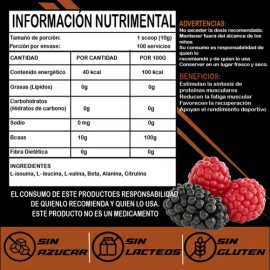 Aminoácidos Pre Entreno Bcaas Klokan 1kg 100servicios Sabor                                                                                           