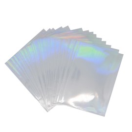 6 Holes Clear PVC Hologram Binder Pockets Loose Leaf Filing Bag Document Folder Refills Paper Page Sheet Protector for 6 Rings Budget Binder Notebook(A5,20Pack)