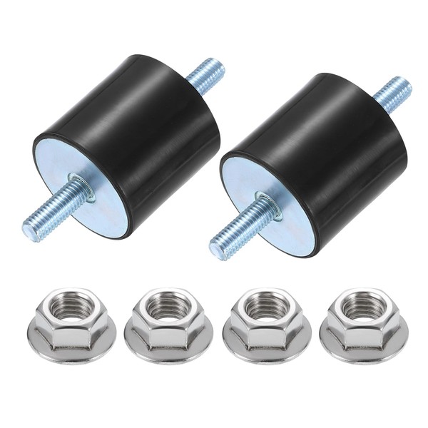 sourcing map 2Pcs M10 x 27mm Rubber Mounts, 50 x