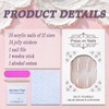 Chrome Press on Nails Medium Almond SWEKKE Light Brown Fake