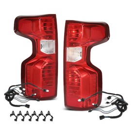 PIT66 Tail Lights Beake Lamps Left+Right Compatible with 2019-2023 Chevy Silverado 1500 2500 HD 3500 HD/Fit Halogen Type Model Only/Not Fit w/Factory LED Tail Light Models