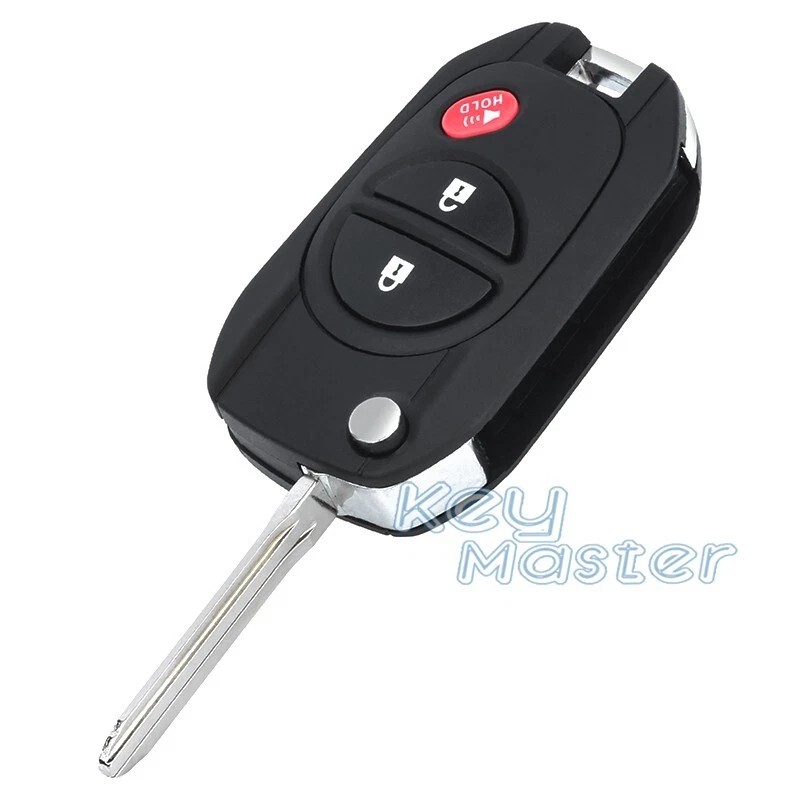 KeyMaster Upgraded Flip Remote Key Shell Case Fob for Toyota