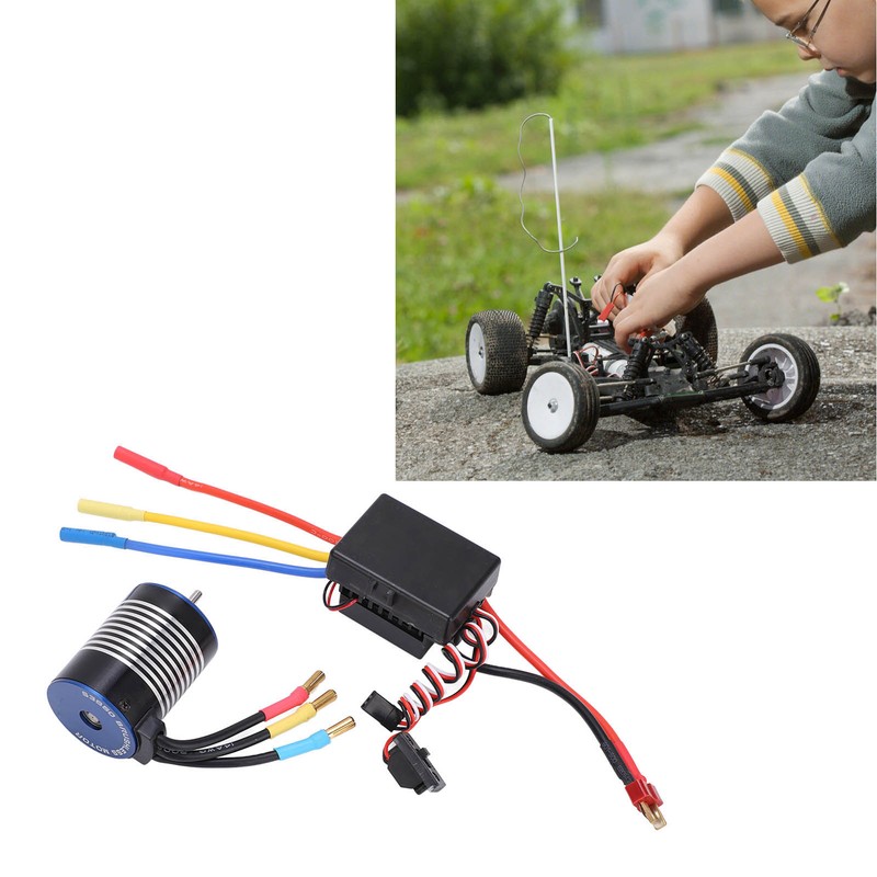 3650 4300KV No Sense Brushless Motor with 60A Waterproof ESC