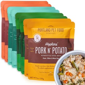 Portland Pet Food Company Fresh Dog Food Pouches - Human-Grade Topper Mix-Ins & Wet Pet Meals - Small & Large Breed Puppy & Senior Dogs - Gluten-Free Meal Toppers, Made in The USA - 8 Pack Variety
