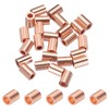 PATIKIL 1/16"/ 1.5mm Wire Rope Stop Sleeve, 25 Pack Copper