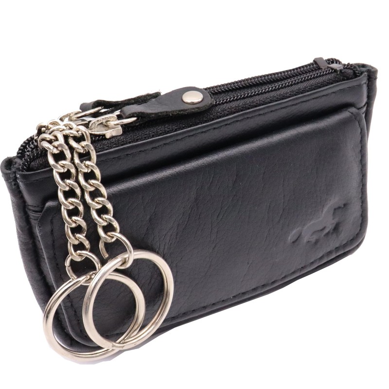 Safekeepers Leather Key Case - Small Key Bag with Zip