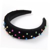 Healvian Wide Acrylic Rivet Sponge Headband for Women Comfortable Workout
