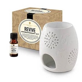 Amphora Aromatics Revive Aromatherapy Kit - with Style 2 traditional burner.