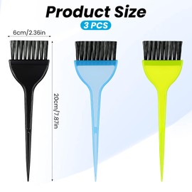 Hair Dye Brush, 3 Pcs Hair Coloring Brushes Professional Wide Color Applicator Brushes Reusable Tinting Comb Tool Kit for Women Men Salon Use Home DIY Dyeing (3 Colors)