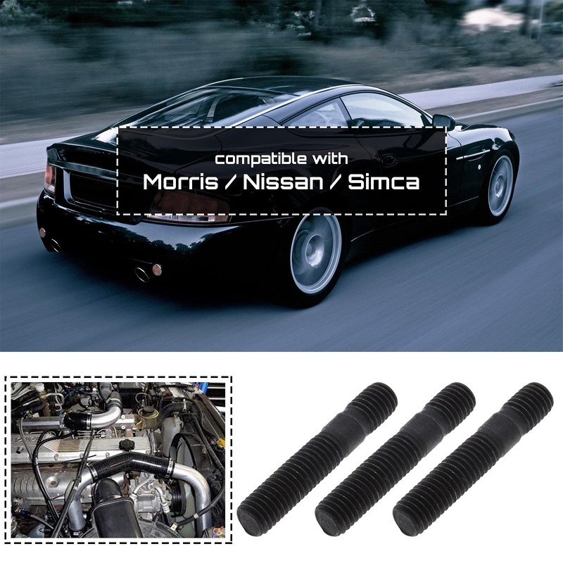 eMagTech 8 Sets Exhaust Manifold Stud Bolt Kit M8x45mm Compatible