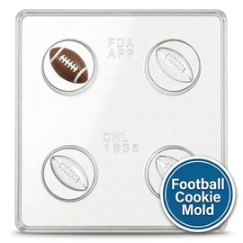 Football Cookie Chocolate Candy Mold, 1635 Candy Molds N More