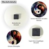 speecheese Yin and Yang Watercolour Wall Clock Aluminium Symbol for