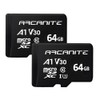 ARCANITE 2-Pack 64GB microSDXC Memory Card - A1, UHS-I U3,