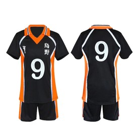 CHLOBLOM Karasuno Uniform Shouyou Hinata Cosplay Costume Shirt Shorts Volleyball Jersey (XX-Large, Color 6)
